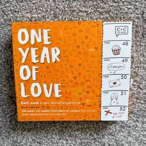 One Year of Love Couples Card Game - Orange